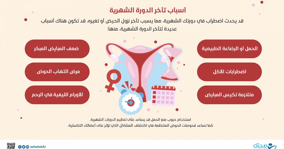 أسباب تأخر الدورة الشهرية للعزباء